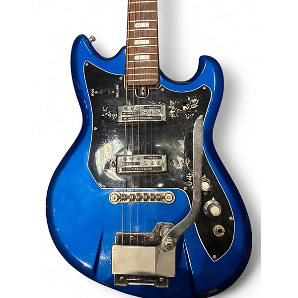 Vintage 1960s Teisco ET-220 Royal Blue Solid Body Electric Guitar