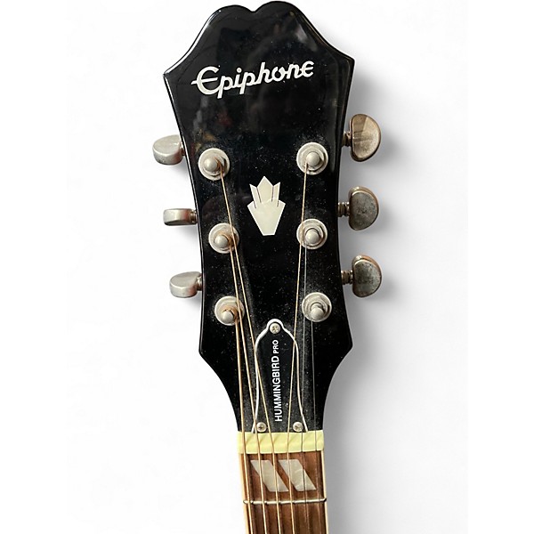 Used Epiphone Hummingbird Pro Cherry Sunburst Acoustic Electric Guitar