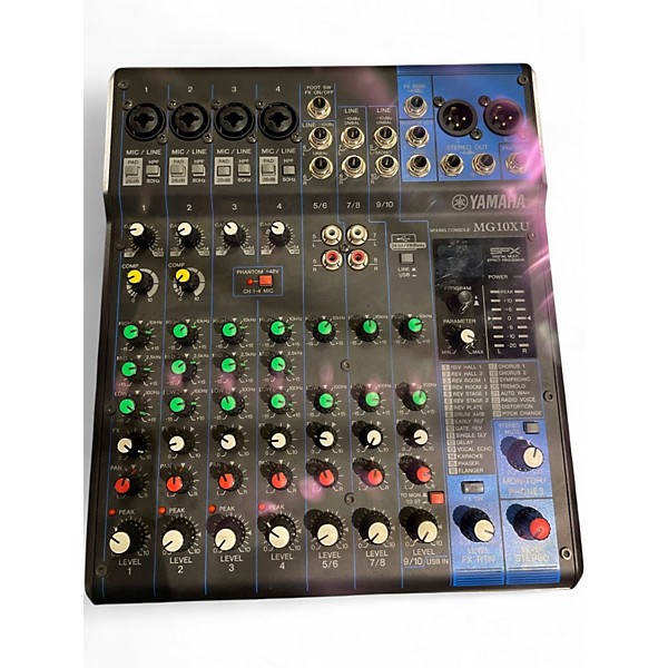 Used Yamaha MG10XU 10 Channel Mixer with Effects Unpowered Mixer