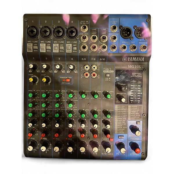 Used Yamaha MG10XU 10 Channel Mixer with Effects Unpowered Mixer