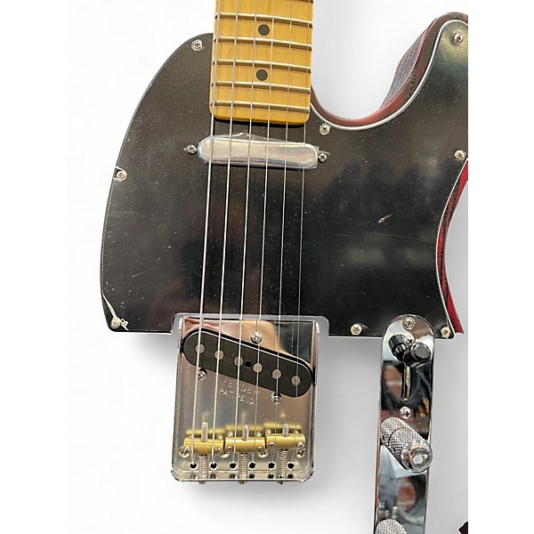 Used Fender Limited Edition Sandblasted Telecaster Crimson Red Transparent Solid Body Electric Guitar