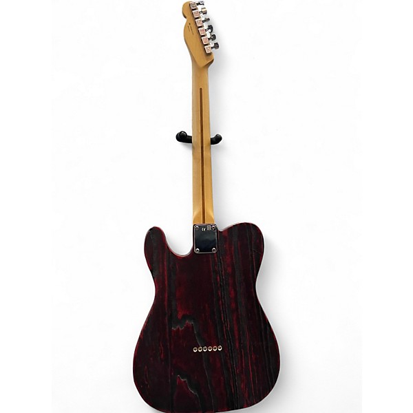 Used Fender Limited Edition Sandblasted Telecaster Crimson Red Transparent Solid Body Electric Guitar