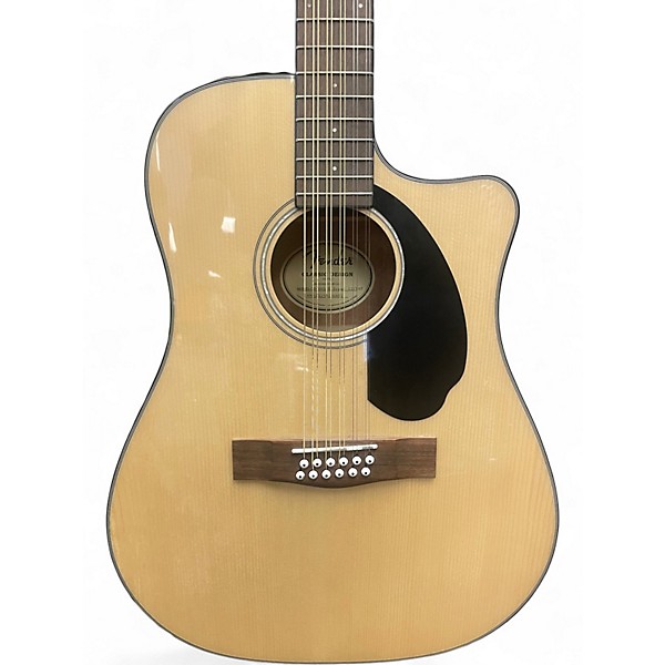 Used Fender CD60SCE Natural 12 String Acoustic Electric Guitar