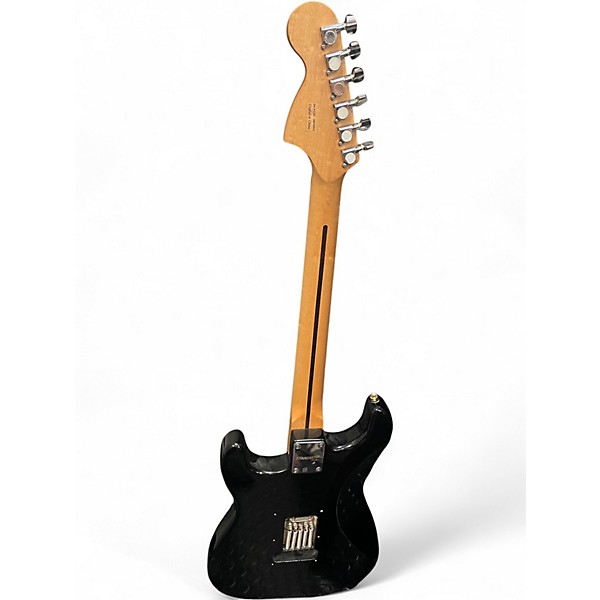Used Starcaster by Fender Strat Black Solid Body Electric Guitar