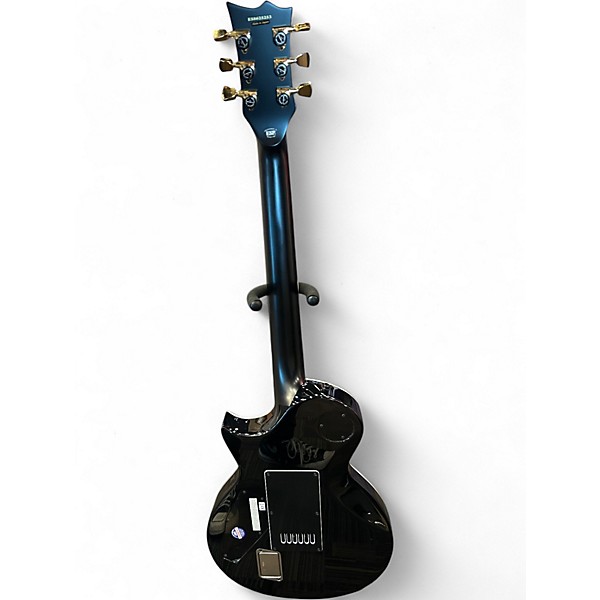 Used ESP ESP E-II Eclipse FULL THICKNESS Black and Gold Solid Body Electric Guitar