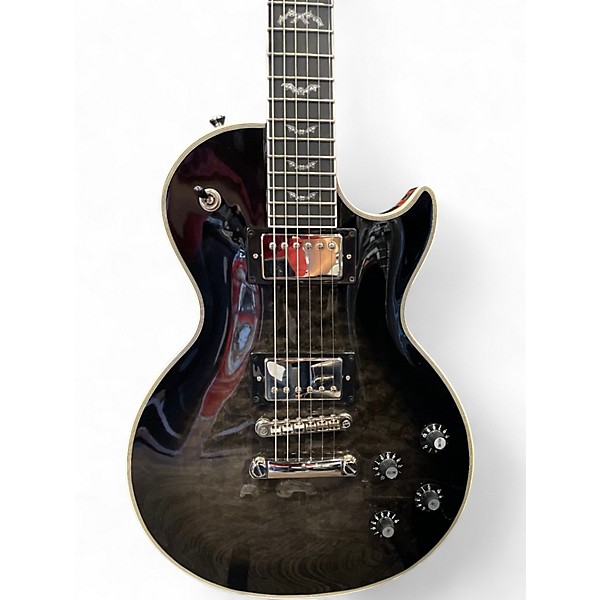 Used Epiphone Les Paul Custom Bats in Flight Purple Solid Body Electric Guitar