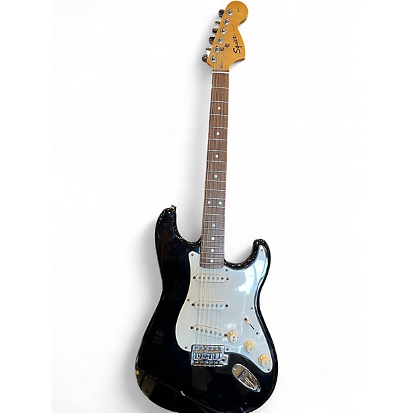 Used Squier Affinity Stratocaster Black Solid Body Electric Guitar
