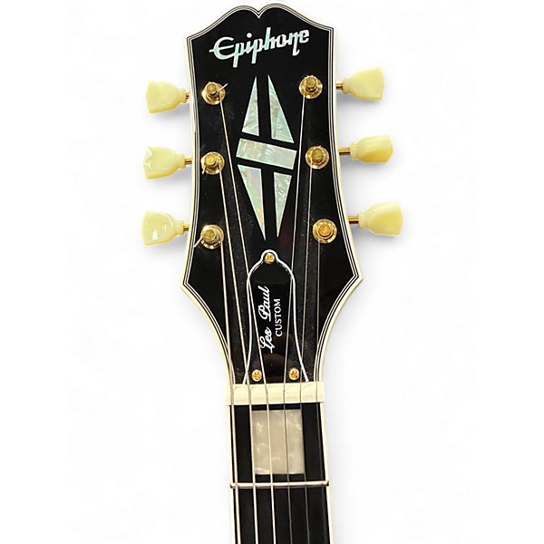 Used Epiphone LES PAUL CUSTOM P-90 Ebony Solid Body Electric Guitar