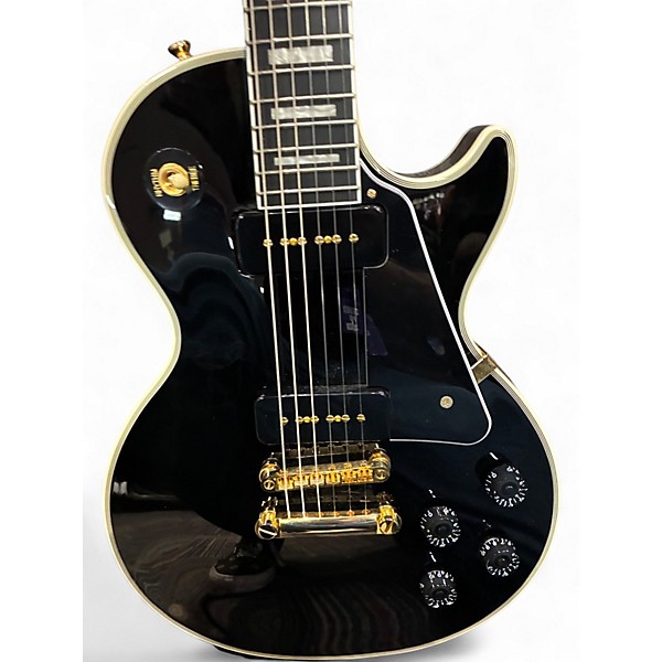 Used Epiphone LES PAUL CUSTOM P-90 Ebony Solid Body Electric Guitar