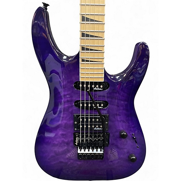Used Jackson JS34Q Dinky Trans Purple Solid Body Electric Guitar