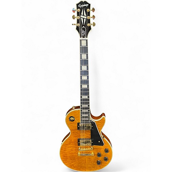 Used Epiphone LES PAUL TANSPARENT AMBER Solid Body Electric Guitar