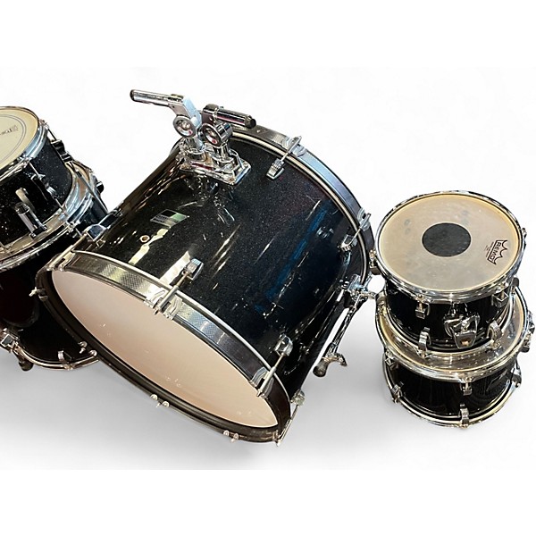 Used Ludwig 5 Piece Backbeat black sparkle Drum Kit