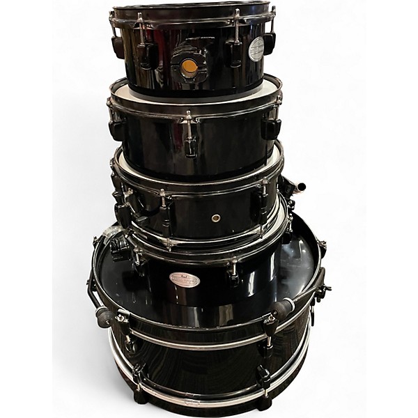 Used Pearl 5 Piece Rythm Traveler BLACK Drum Kit