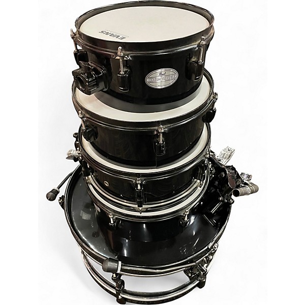Used Pearl 5 Piece Rythm Traveler BLACK Drum Kit