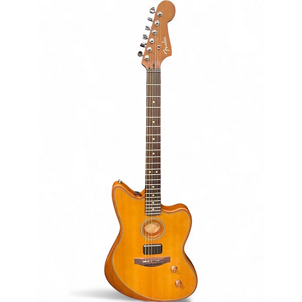 Used Fender American Acoustasonic Jazzmaster Natural Acoustic Electric Guitar