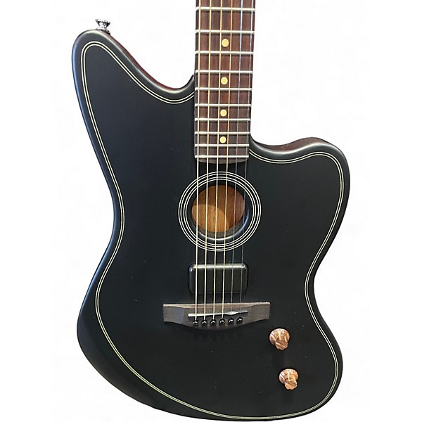 Used Fender ACOUSTASONIC STANDARD JAZZMASTER Black Acoustic Electric Guitar