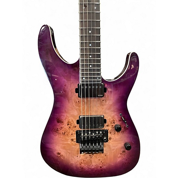 Used ESP LTD M1000 DELUXE Purple Solid Body Electric Guitar