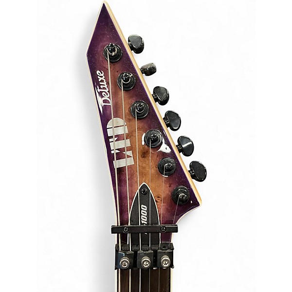 Used ESP LTD M1000 DELUXE Purple Solid Body Electric Guitar