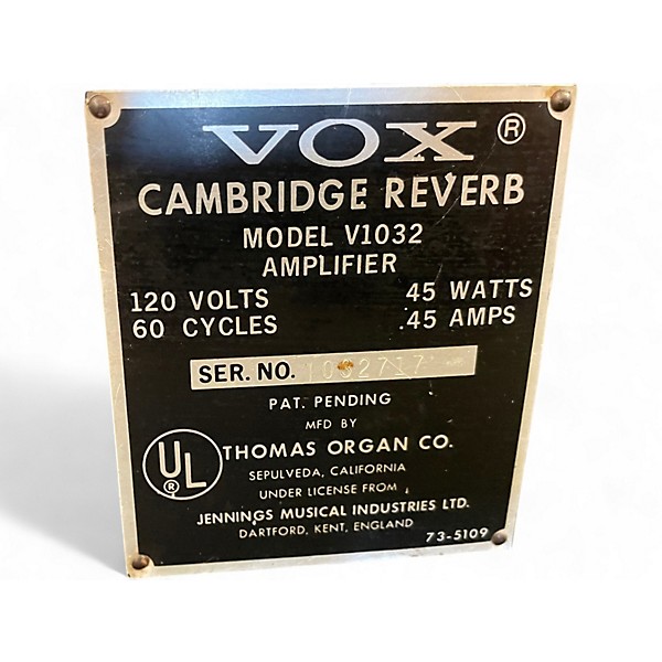 Used VOX cambridge reverb v1032 Acoustic Guitar Combo Amp