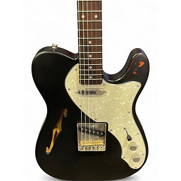 Used Squier Classic Vibe 70s Thinline Telecaster Black Hollow Body Electric Guitar