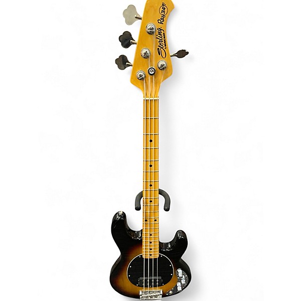 Used Sterling by Music Man Ray34 Sunrise Tea Burst Electric Bass Guitar