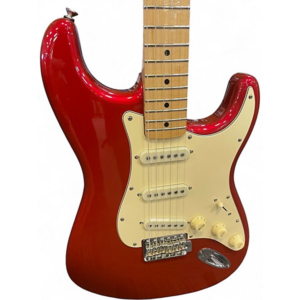 Used Fender Standard Stratocaster Candy Apple Red Metallic Solid Body Electric Guitar