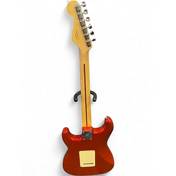 Used Fender Standard Stratocaster Candy Apple Red Metallic Solid Body Electric Guitar