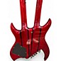 Used B.C. Rich Bich Double Neck Trans Red Solid Body Electric Guitar