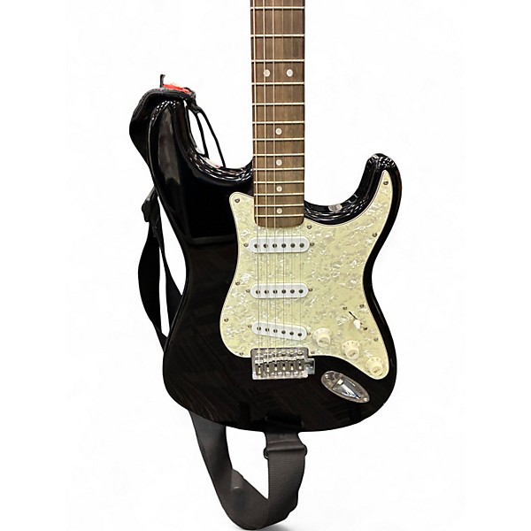 Used Squier Standard Stratocaster BLACK Solid Body Electric Guitar