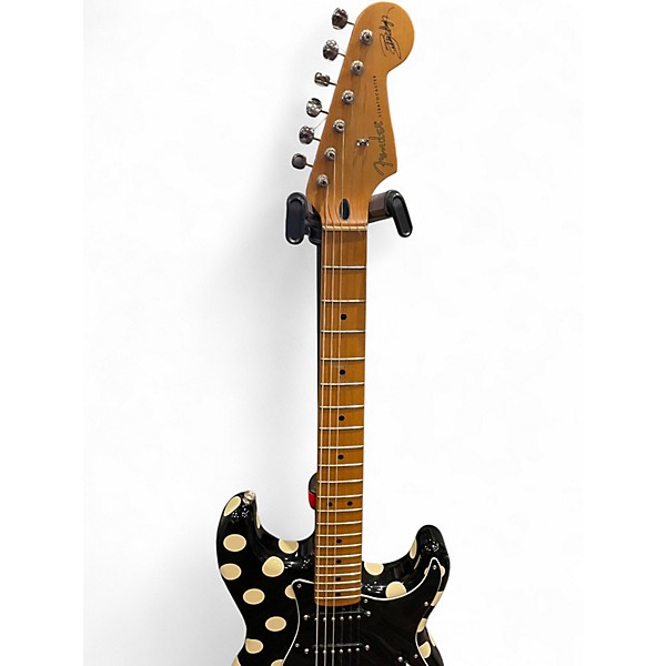 Used 2006 Fender BUDDY GUY STANDARD STRATOCASTER Black With White Polka Dots Solid Body Electric Guitar