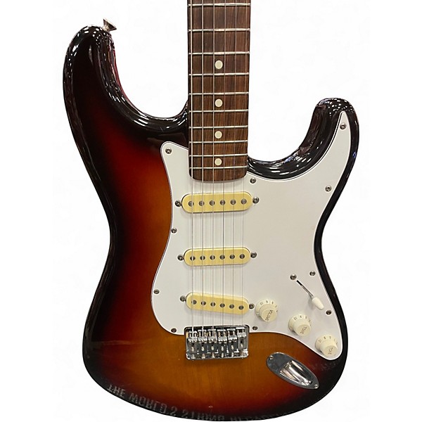 Vintage 1987 Fender Hardtail Stratocaster 3 Color Sunburst Solid Body Electric Guitar