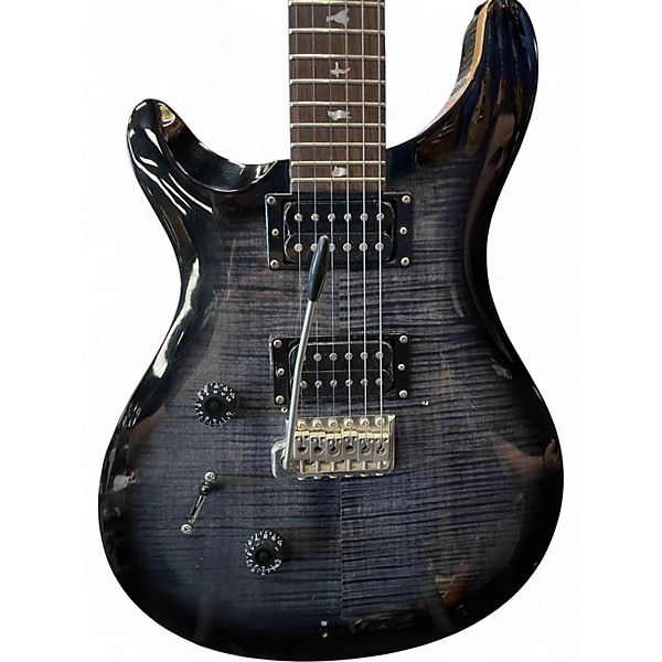 Used PRS SE Custom 24 Left Handed Trans Black Electric Guitar