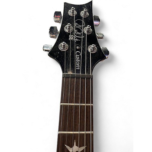 Used PRS SE Custom 24 Left Handed Trans Black Electric Guitar