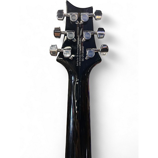 Used PRS SE Custom 24 Left Handed Trans Black Electric Guitar