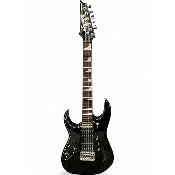 Used Ibanez GDTM21 Mikro Left Handed Black and Silver Electric Guitar