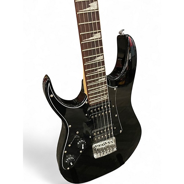 Used Ibanez GDTM21 Mikro Left Handed Black and Silver Electric Guitar