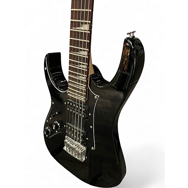 Used Ibanez GDTM21 Mikro Left Handed Black and Silver Electric Guitar