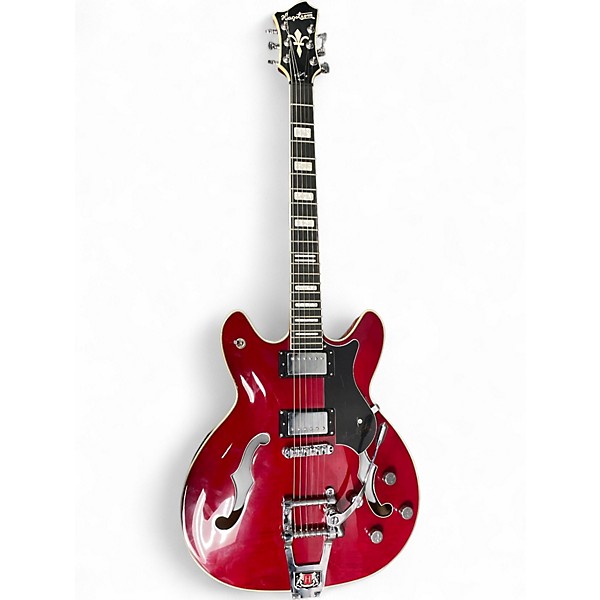 Used Hagstrom Tremar Viking Deluxe Red Hollow Body Electric Guitar