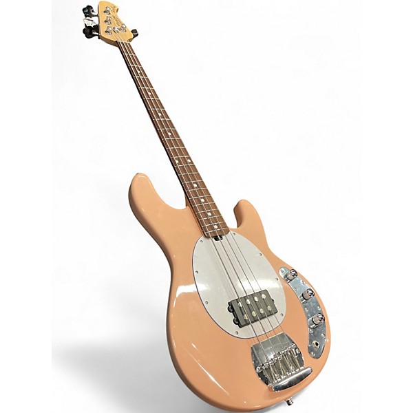 Used Sterling by Music Man Sub Series Stingray 4 Shell Pink Electric Bass Guitar