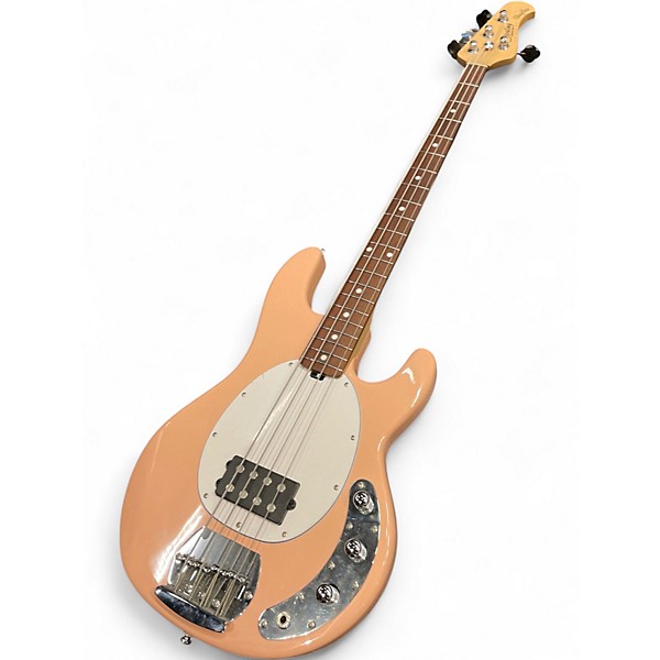 Used Sterling by Music Man Sub Series Stingray 4 Shell Pink Electric Bass Guitar