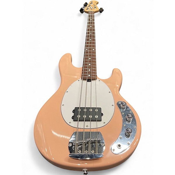 Used Sterling by Music Man Sub Series Stingray 4 Shell Pink Electric Bass Guitar