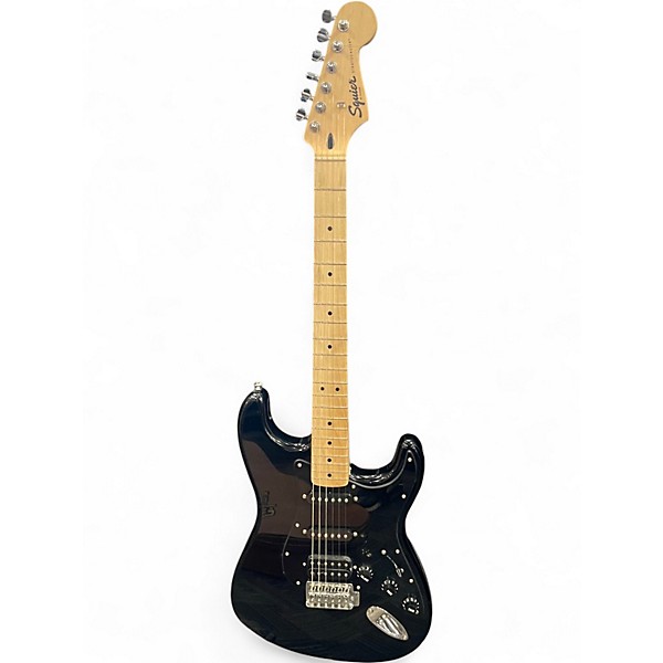 Used Fender Stratocaster Squier Black Solid Body Electric Guitar