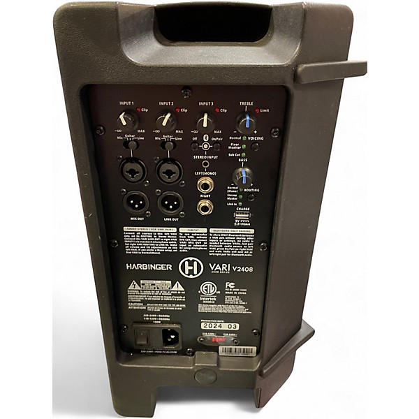 Used Harbinger Vari v2408 Powered Speaker