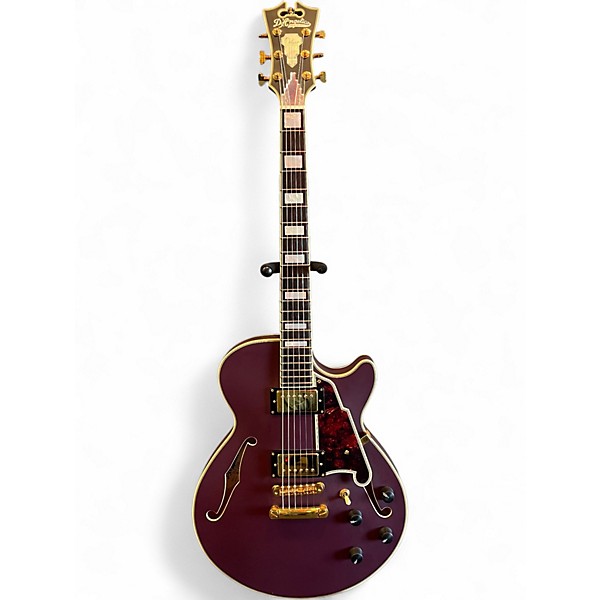 Used D'Angelico Deluxe SSSP Plum Hollow Body Electric Guitar
