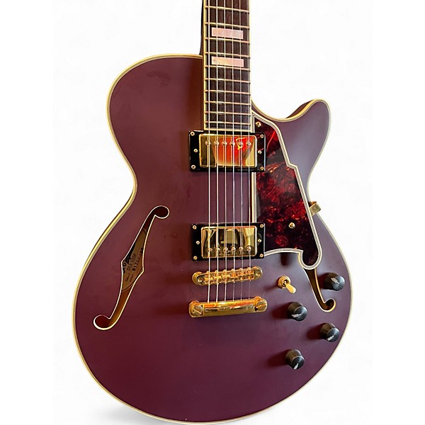 Used D'Angelico Deluxe SSSP Plum Hollow Body Electric Guitar