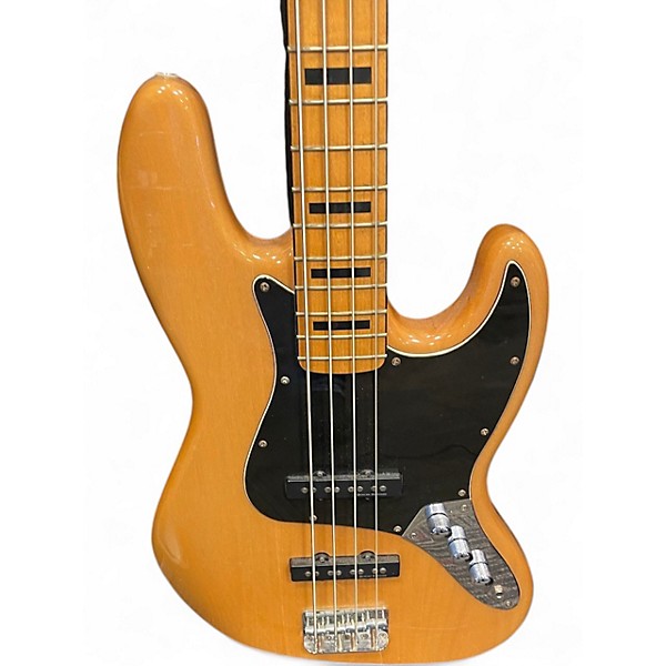 Used Squier Vintage Modified 70S Jazz Bass Natural Electric Bass Guitar