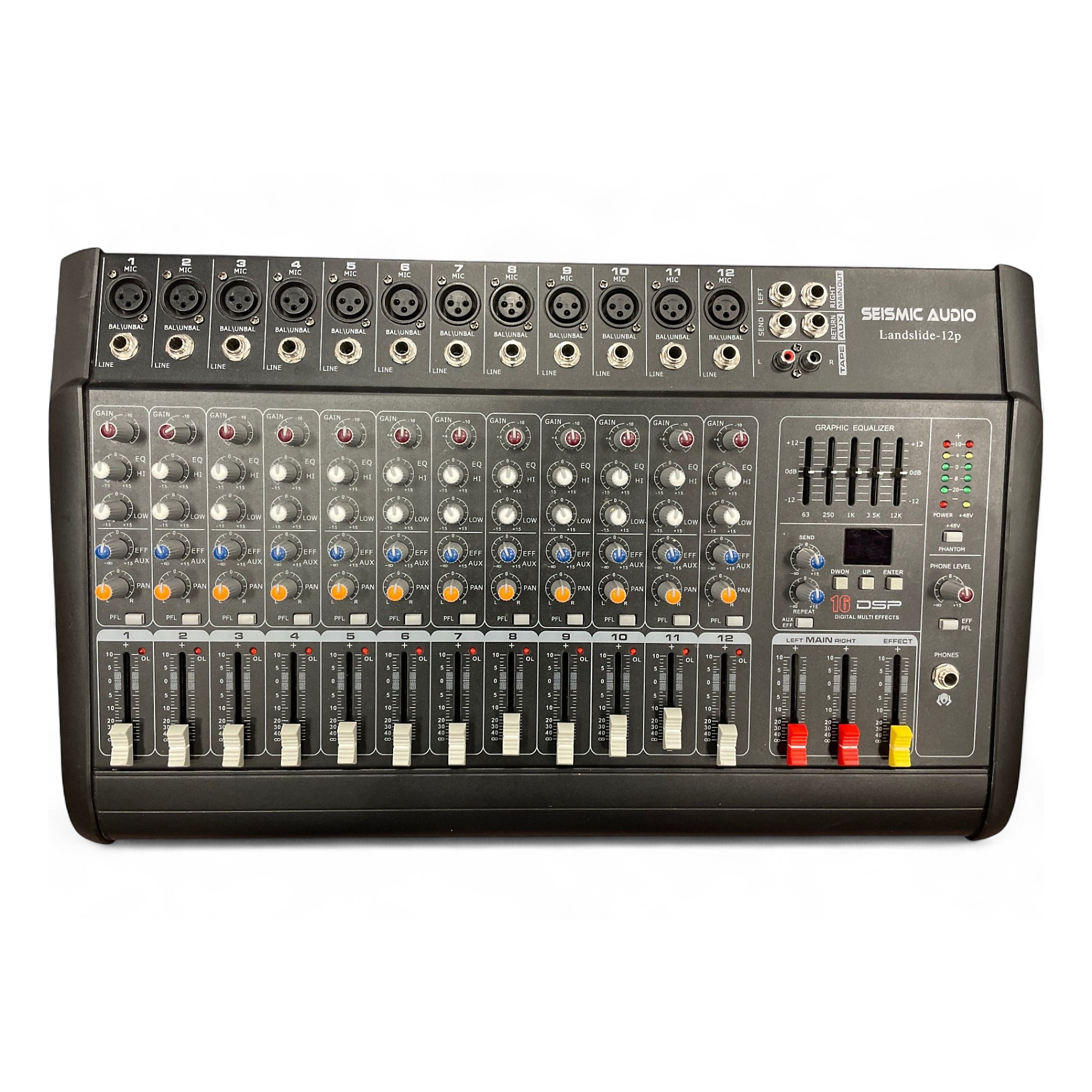 Used Seismic Audio LANDSLIDE 12-P Powered Mixer | Guitar Center