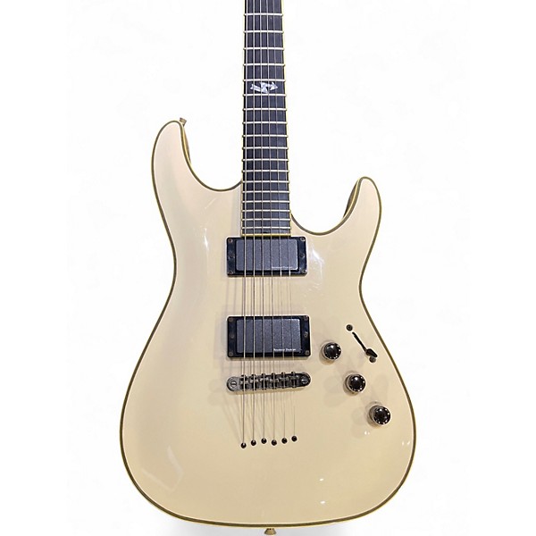 Used Schecter Guitar Research Blackjack ATX White Solid Body Electric Guitar