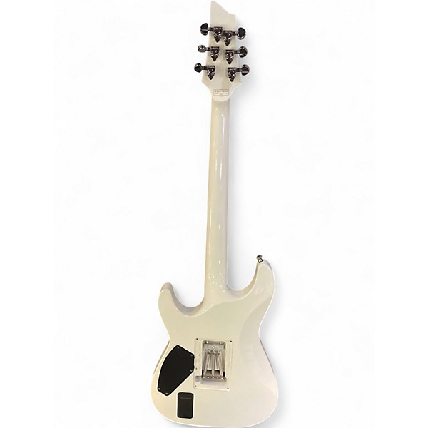 Used Schecter Guitar Research Hellraiser C1 Floyd Rose White Solid Body Electric Guitar