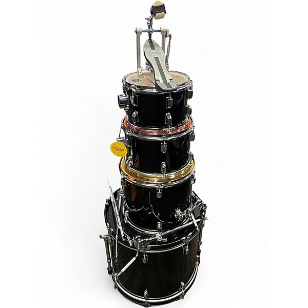 Used Mapex 4 Piece Comet Black Drum Kit